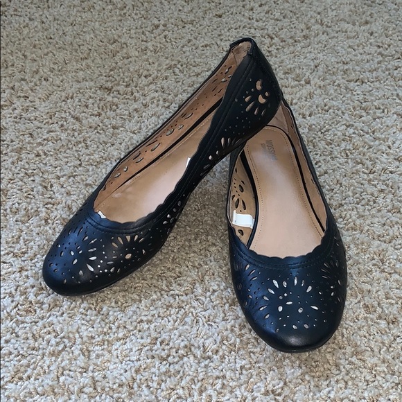 Mossimo Supply Co. Shoes - Mossimo Black Laser Cut Flats